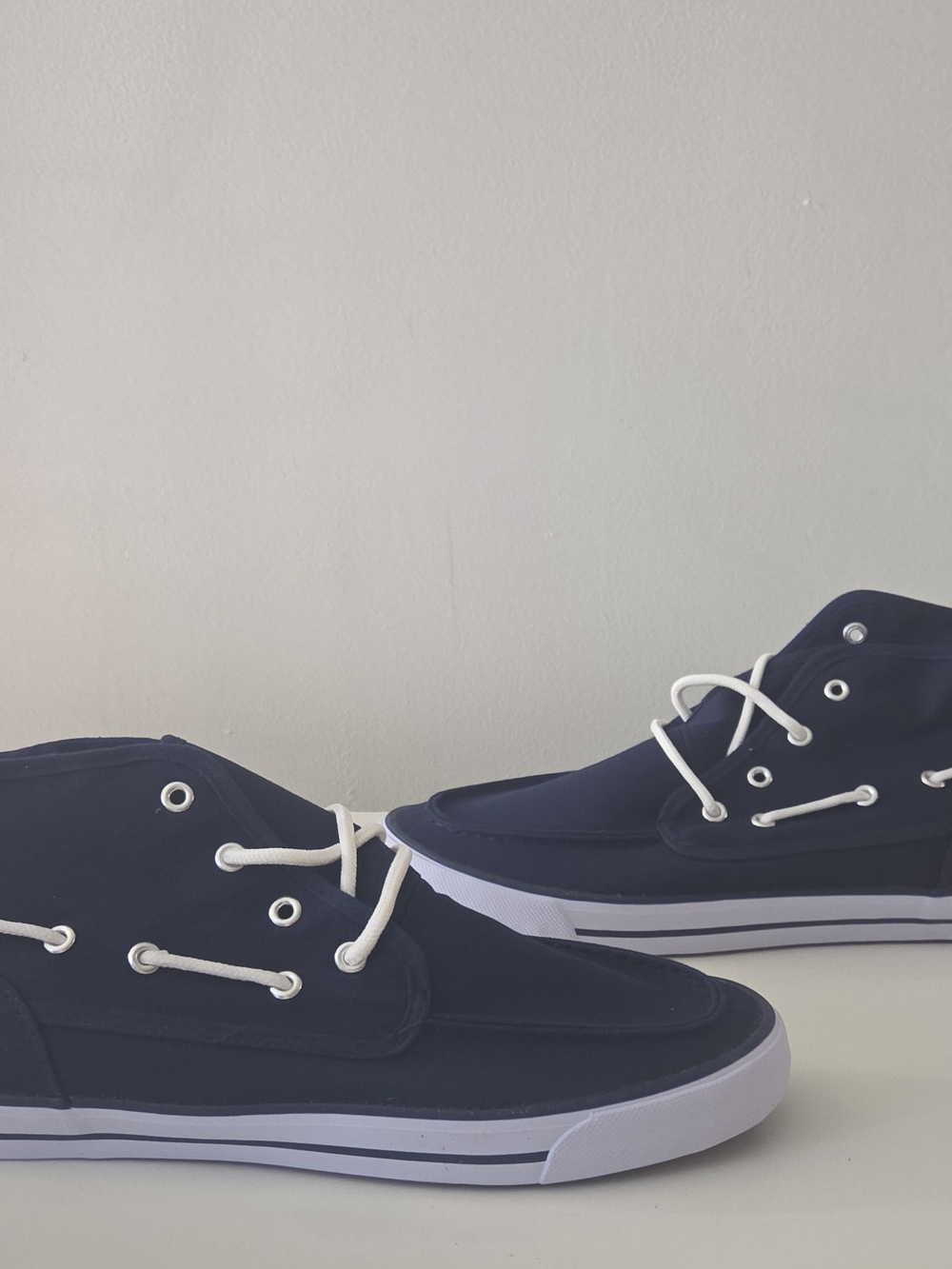 Collection 'O' Canvas Lace Up Sneakers Navy Comfort Non-Slip Men's Size 9.5